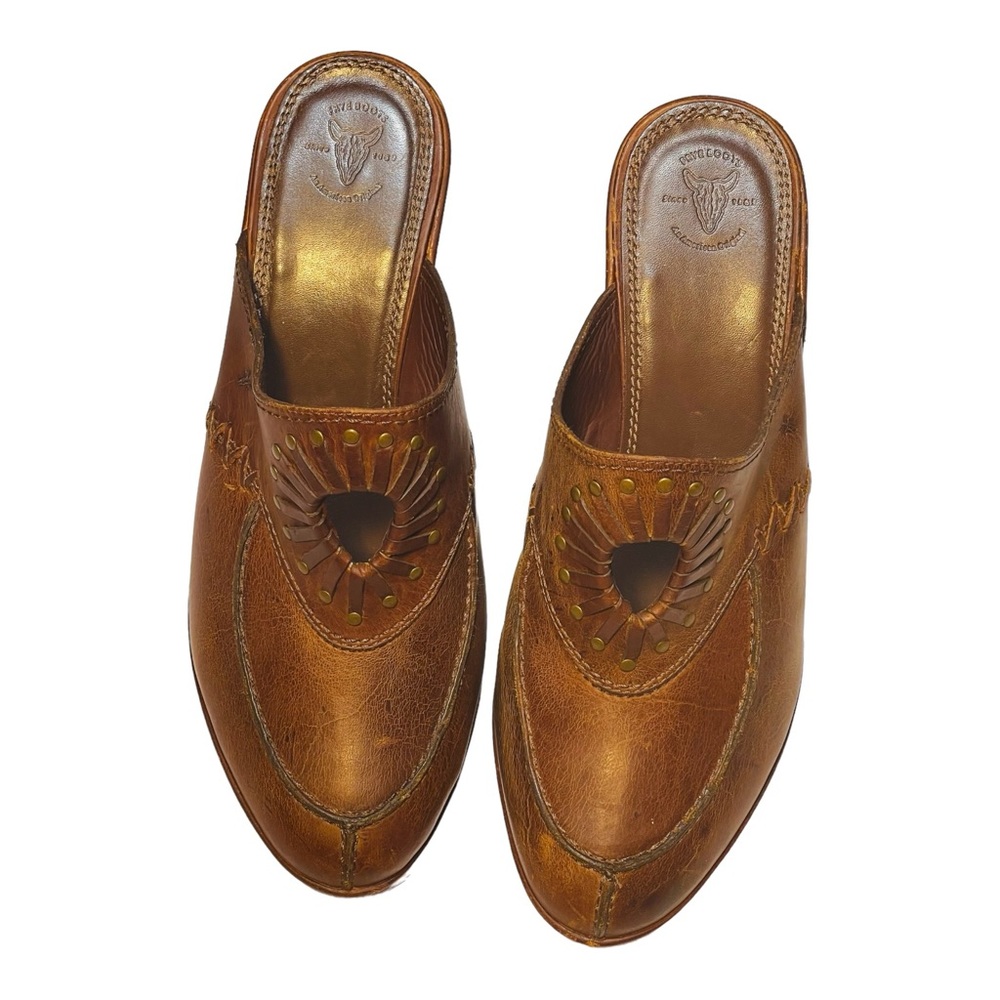 VINTAGE FRYE Ingrid Apron Distressed Clogs Women’s Size 8.5 - Picture 2 of 9